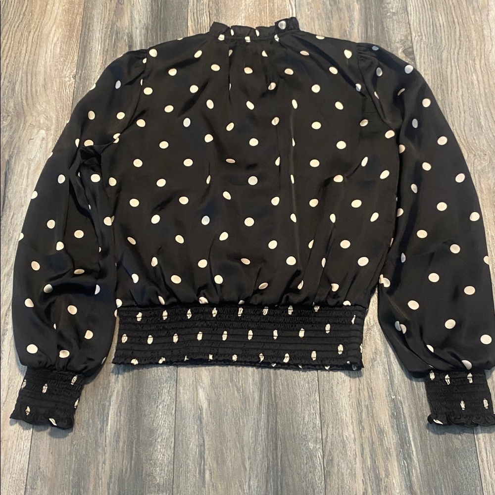 Haver Black and White Polka Dot Blouse - Picture 5 of 7